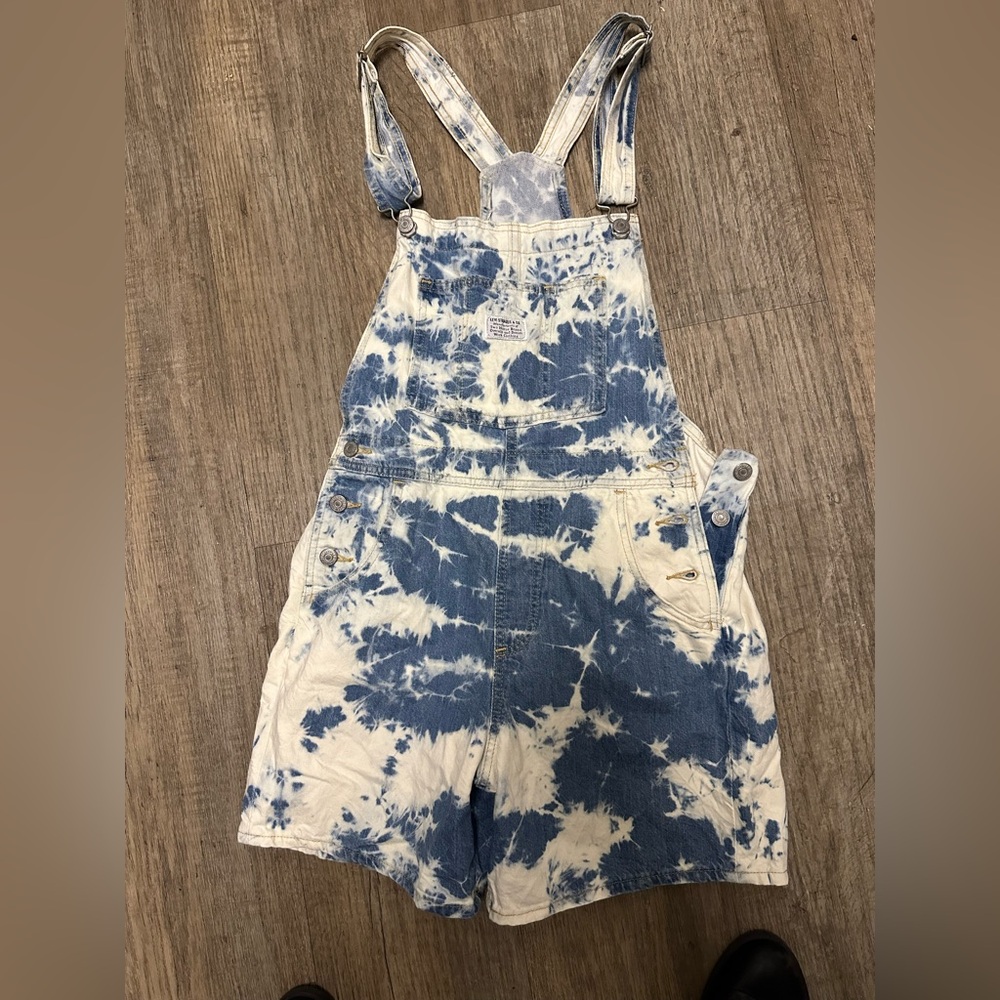 Levi's Blue and white Tie-Dye Women's Overalls